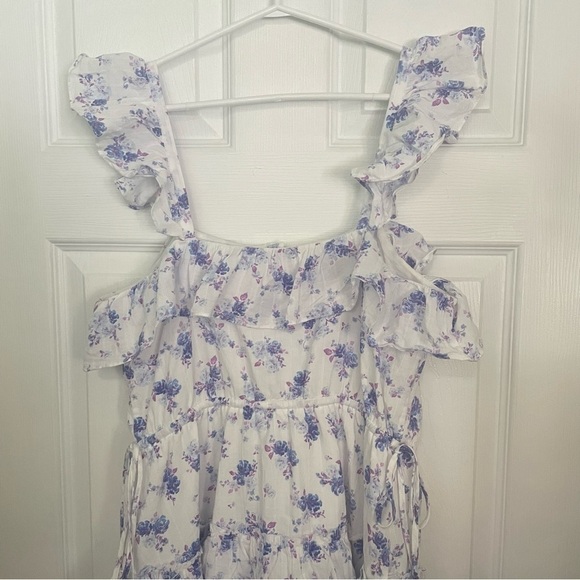 Loveshackfancy x Target Amelia Ruffle Floral Cotton White Dress Medium EUC - Picture 6 of 10